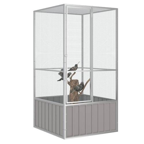 Fuglebur 111x107x211,5 cm galvaniseret stål grå