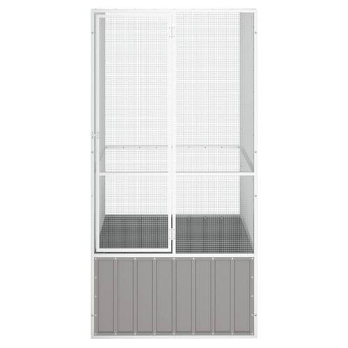 Fuglebur 111x107x211,5 cm galvaniseret stål grå