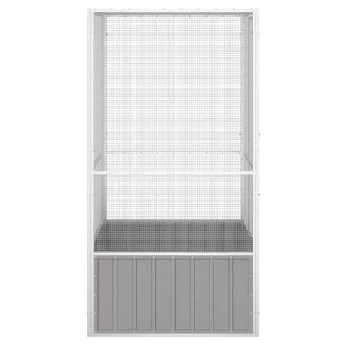 Fuglebur 111x107x211,5 cm galvaniseret stål grå
