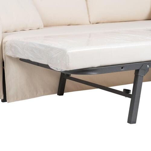 Sovesofa 200 x 94 x 86 cm Syntetisk stof Flødefarvet
