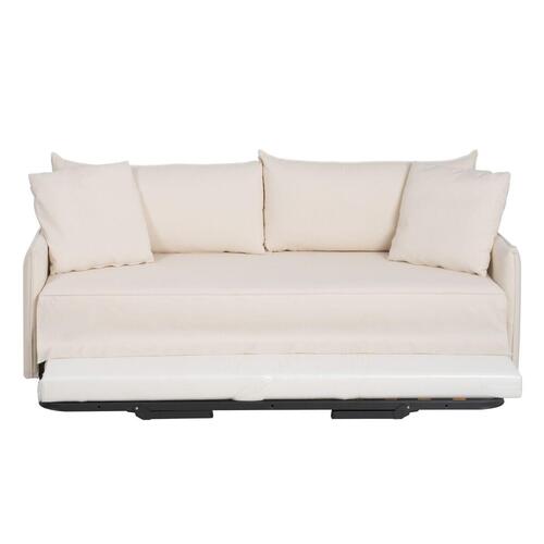Sovesofa 200 x 94 x 86 cm Syntetisk stof Flødefarvet