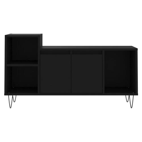 Tv-bord 100x35x55 cm konstrueret træ sort