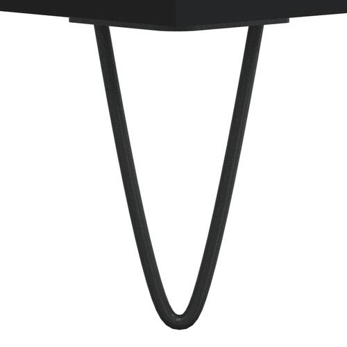 Tv-bord 100x35x55 cm konstrueret træ sort