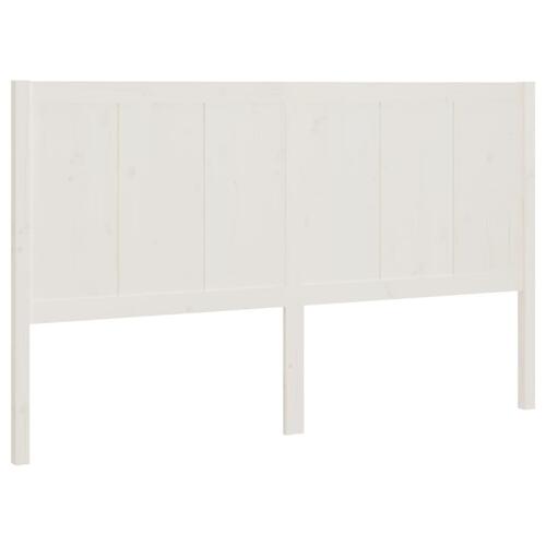 Sengegærde 145,5x4x100 cm massivt fyrretræ hvid