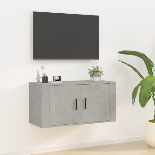Væghængt tv-skab 80×34,5×40 cm - betongrå