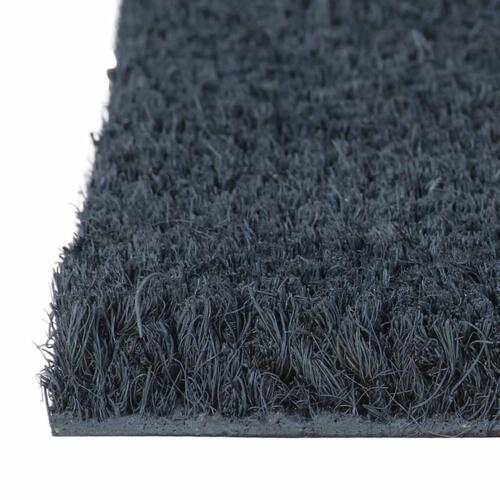 Dørmåtte 50x80 cm halvrund tuftet coir mørkegrå