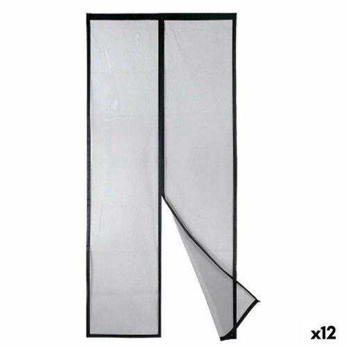 Insektnet dør Kipit - magnetisk sort 90 × 210 cm (12 stk.)