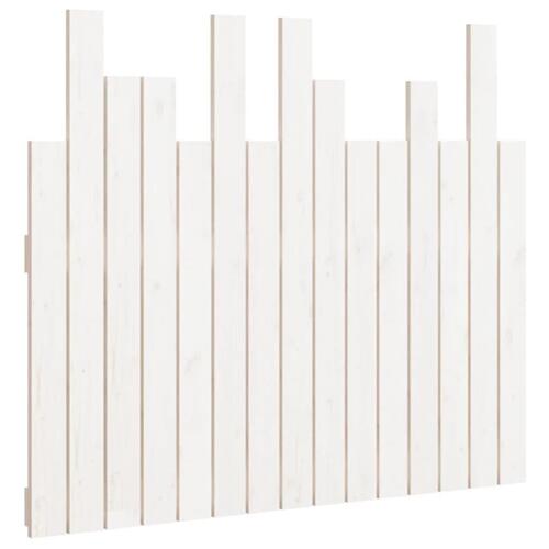 Sengegavl 95,5x3x80 cm massivt fyrretræ hvid