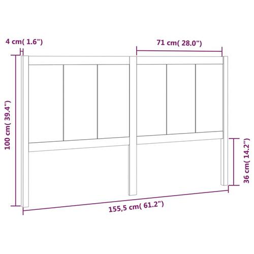 Sengegærde 155,5x4x100 cm massivt fyrretræ