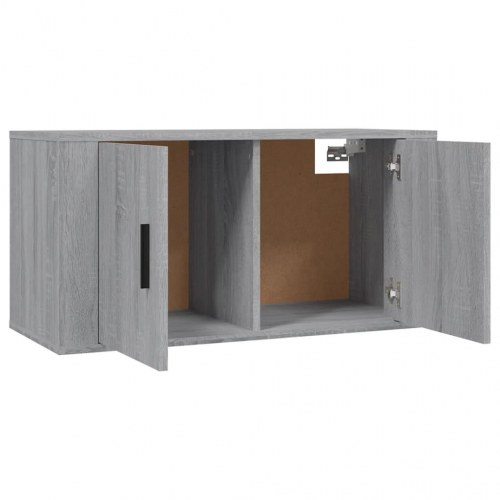 Væghængt tv-skab 80 × 34,5 × 40 cm - grå sonoma