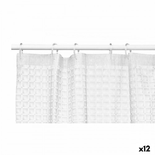 Brusebadsforhæng Berilo SC-EVA Gennemsigtig Polyetylen EVA 180 x 180 cm Rammer (12 enheder)