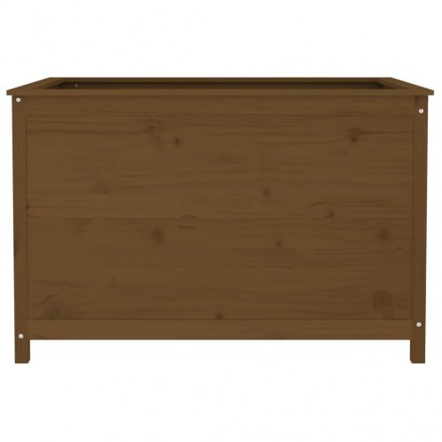 Højbed i massivt fyrretræ 119,5 × 82,5 × 78 cm - honningbrun