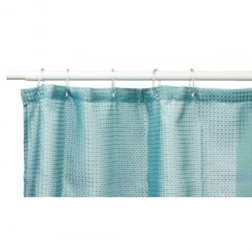 Bruseforhæng Berilo - turkis grøn, polyester, 180 × 180 cm (inkl. 12 ringe)