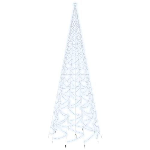 Juletræ med spyd 3000 LED'er 800 cm koldt hvidt lys