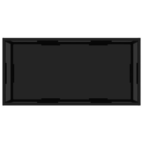 322898 Coffee Table Black 100x50x35 cm Tempered Glass