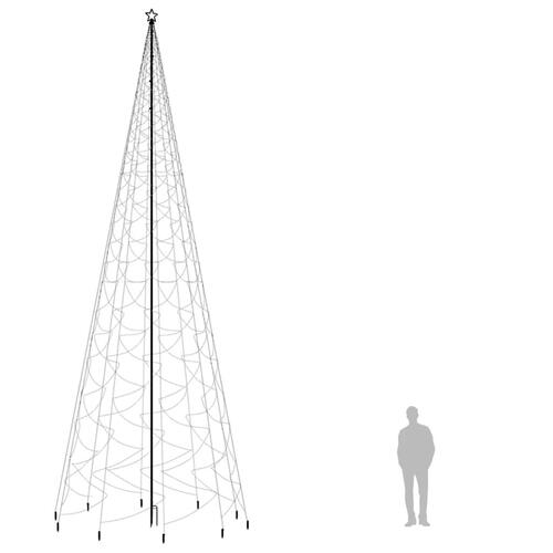 Juletræ med spyd 3000 LED'er 800 cm koldt hvidt lys