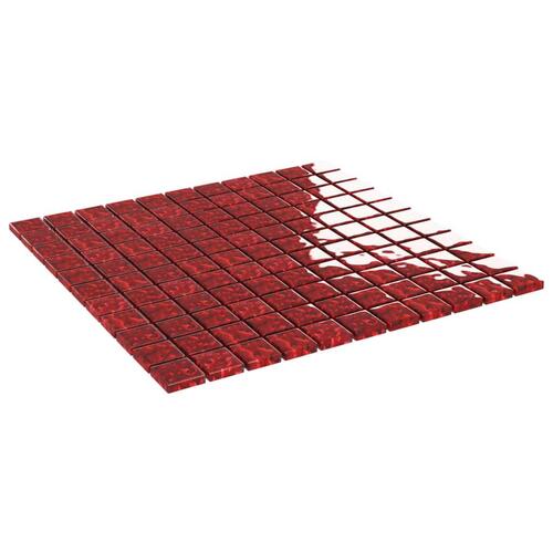 Mosaikfliser 11 stk. 30x30 cm glas rød