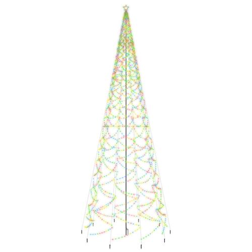 Juletræ med spyd 3000 LED'er 800 cm farverigt lys