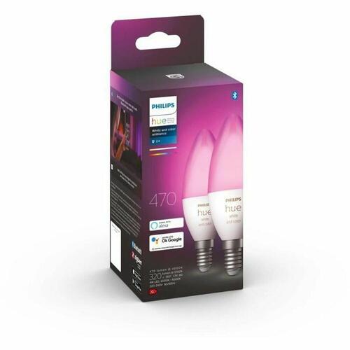 LED-lampe Philips Paquete doble E14 Hvid G E14 470 lm (6500 K) (2 enheder)