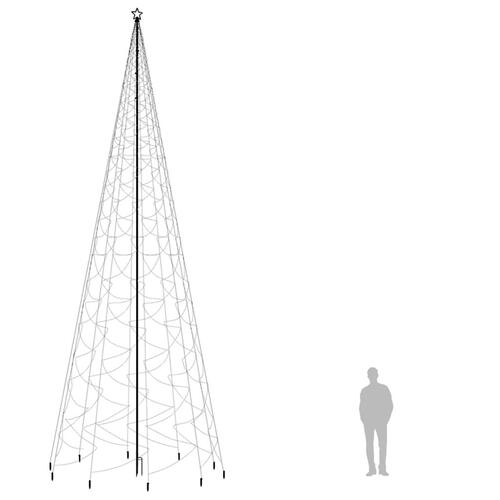 Juletræ med spyd 3000 LED'er 800 cm farverigt lys