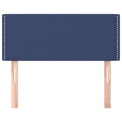 Sengegavl 90x5x78/88 cm stof blå