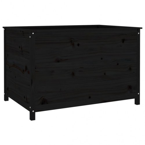Højbed i massivt fyrretræ - sort, 119,5 x 82,5 x 78 cm