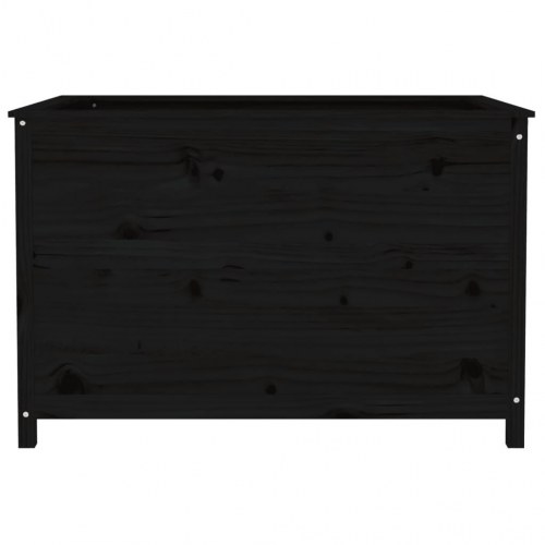 Højbed i massivt fyrretræ - sort, 119,5 x 82,5 x 78 cm