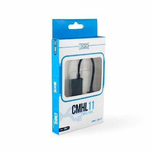 Micro USB til HDMI Adapter 3GO CMHL11 10 cm Sort