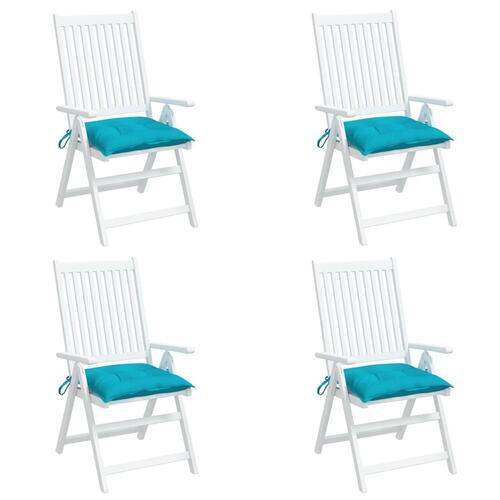 Stolehynder 4 stk. 50x50x7 cm oxfordstof turkis