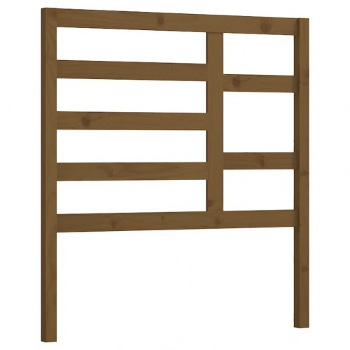 Sengegavl 106 x 4 x 104 cm massivt fyrretræ - gyldenbrun