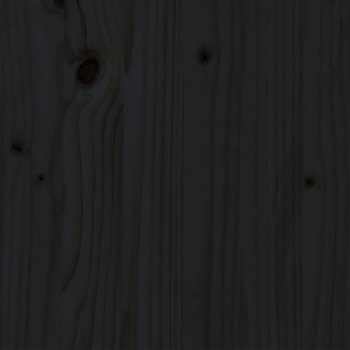 Sengeramme 200 x 200 cm i massivt fyrretræ - sort