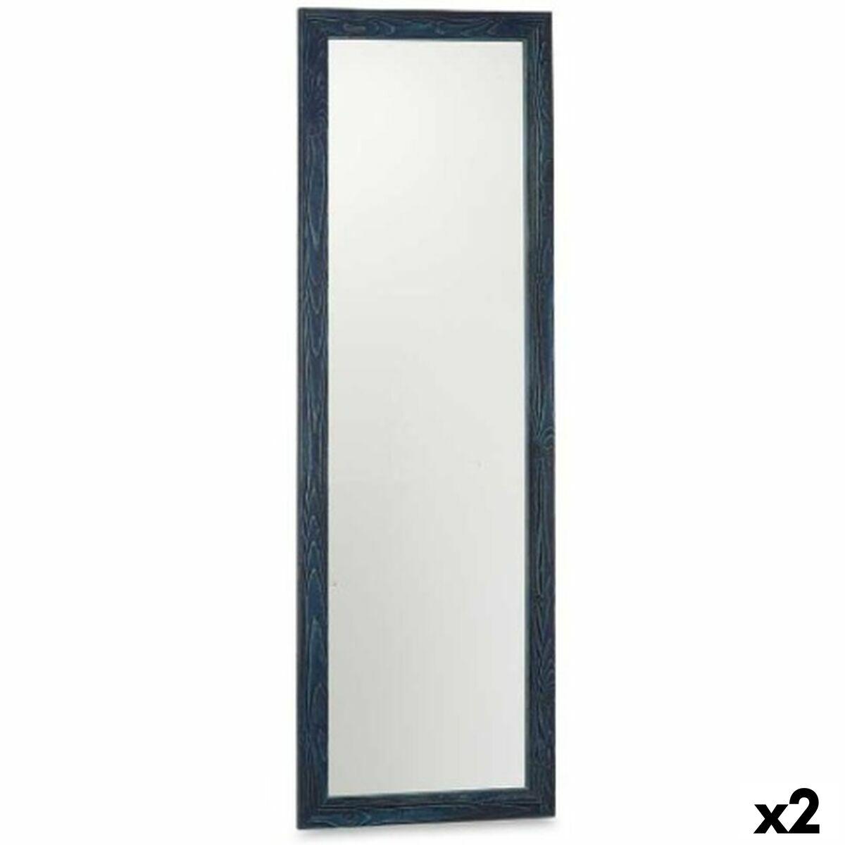 Vægspejl Blå Træ Mdf 48 X 150 X 2 Cm 2 Enheder