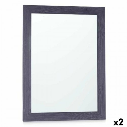 Vægspejl - blå ramme, 60 × 80 cm, rektangulær (2 stk.)