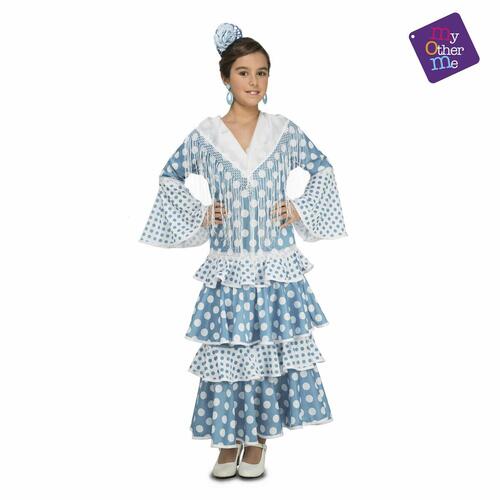 Kostume til børn Guadalquivir Turkisblå Flamenco danser (1 Dele) 3-4 år