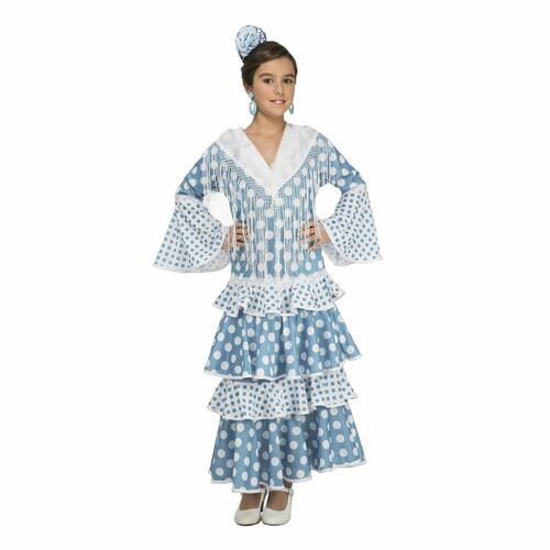 Kostume til børn Guadalquivir Turkisblå Flamenco danser (1 Dele) 3-4 år