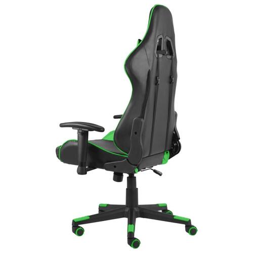 Drejelig gamingstol PVC grøn