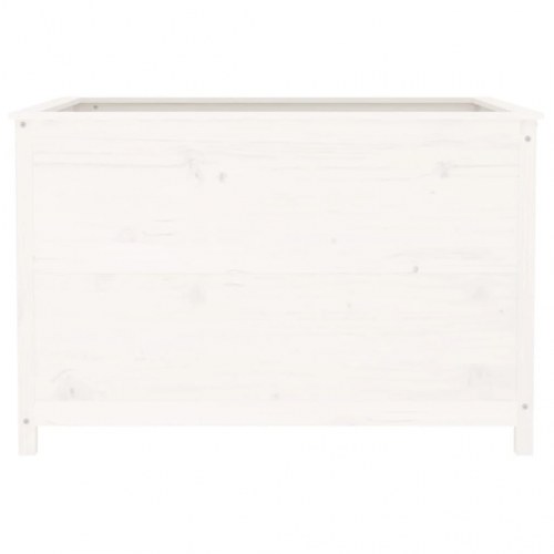 Højbed i massivt fyrretræ - hvid, 119,5 x 82,5 x 78 cm