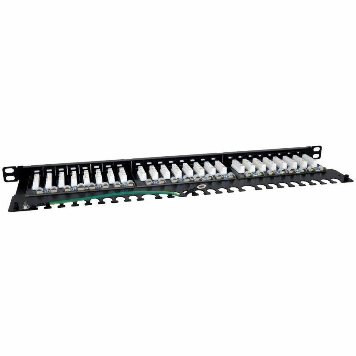 Phasak 24-port UTP Cat 6 patchpanel - PU 4811, sort