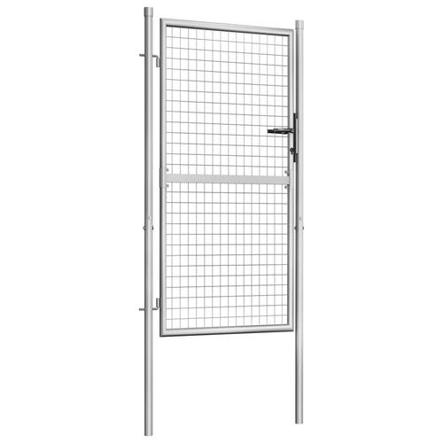 Havelåge galvaniseret stål 105x200 cm sølvfarvet