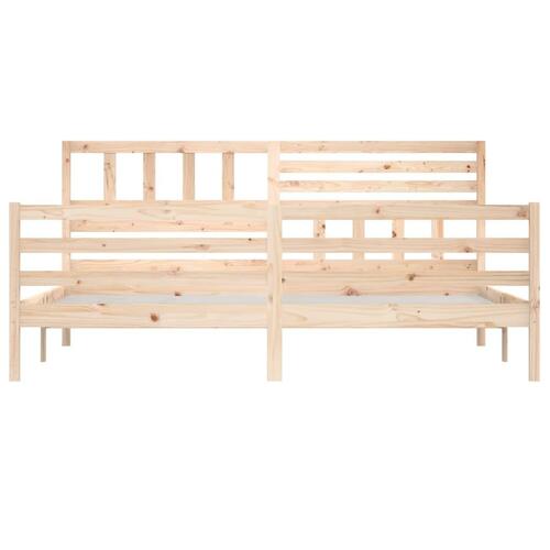 Sengeramme uden madras 200x200 cm massivt træ