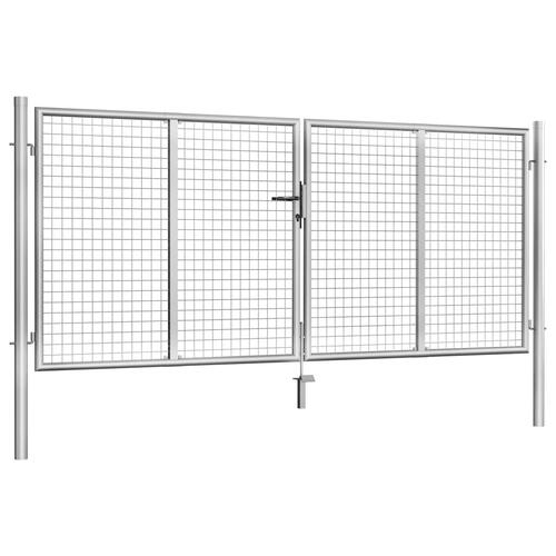 Havelåge galvaniseret stål 306 x 175 cm sølvfarvet
