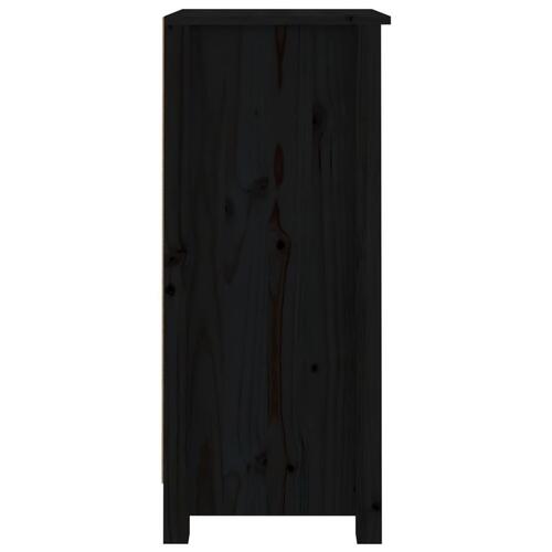 Skænke 2 stk. 40x35x80 cm massivt fyrretræ sort
