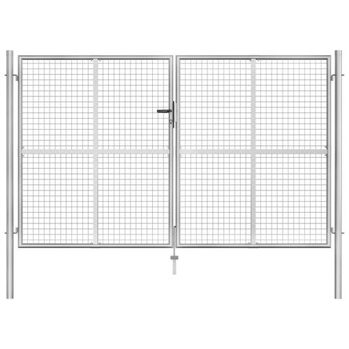 Havelåge galvaniseret stål 306 x 200 cm sølvfarvet