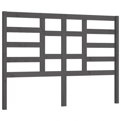 Sengegærde 141x4x104 cm massivt fyrretræ grå