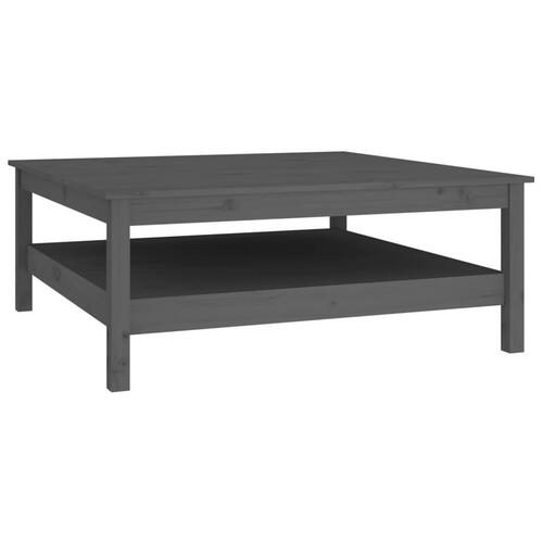 Sofabord 100x100x40 cm massivt fyrretræ grå