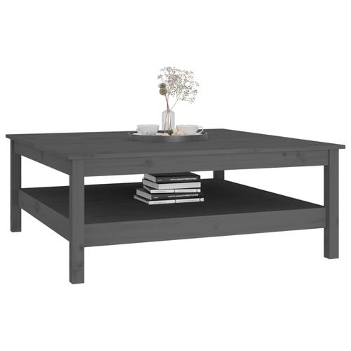 Sofabord 100x100x40 cm massivt fyrretræ grå