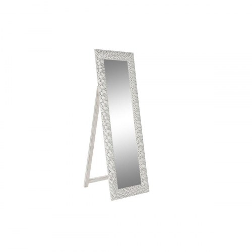 Gulvspejl - hvidt mangotræ/MDF, 51 × 182 cm