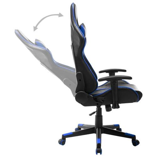 Gamingstol kunstlæder sort og blå