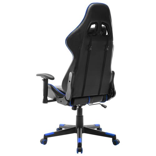 Gamingstol kunstlæder sort og blå