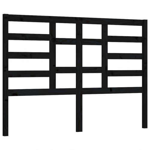 Sengegavl 166 x 4 x 104 cm i massivt fyrretræ - sort